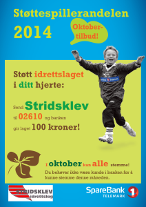 Stottespillerandelen oktobertilbud 2014 Stridsklev